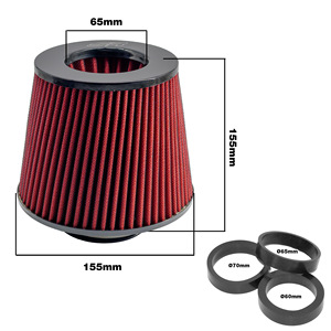 Filtro biconico elicoidale in cotone rosso - Product Image 1