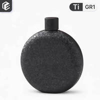 Flacon à whisky en titane de qualité supérieure 150 ml, motif fleur de glace, flacon antibactérien pour spiritueux, pour un stockage à long terme