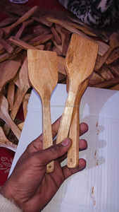 Ustensiles de cuisine en bois massif en bois de hêtre Outils en agate Spatule et cuillères en bois antiadhésives pour la cuisine Ustensiles de cuisine en bois poli - Product Image 4