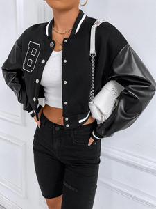 Best Design Regular Vintage Varsity <b>Jackets</b> for <b>Men</b> Hot Selling Winter <b>Long</b> Sleeve Woolen Baseball <b>Jacket</b> Stand New Arrival - Product Image 5