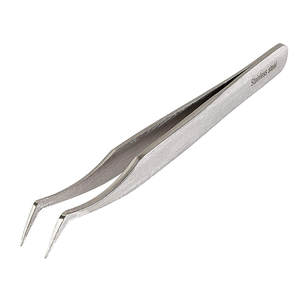 Pinces à cils courbes et droites en acier inoxydable, fournitures professionnelles, pinces à épiler, Logo personnalisé, de haute qualité, 1 pièce - Product Image 2