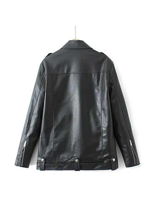 Chaquetas de Moda de PU para Mujer, Chaquetas Ajustadas de Cuero Real para Ropa de Calle, Abrigos de Otoño e Invierno al por Mayor - Product Image 6