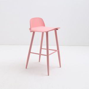 GBANK001 High <b>Bar</b> <b>Stool</b> Modern Design Fabric Seat with Metal Legs and Plastic Back Various Colors for Kitchen or Home <b>Bar</b> Use - Product Image 4