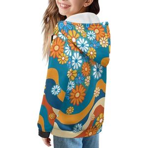 Girl's Full Zipper Hoodies Fleece Long Sleeve Hooded Sweatshirt Casual Jacket Sublimated <b>hoodie</b> for <b>Child</b> - Product Image 6