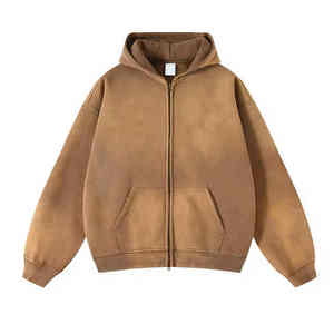 Sudadera con capucha de felpa francesa con lavado ácido de mezcla de algodón 100% para hombre - Product Image 2