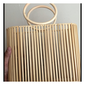 Bolso de cesta de bambú de gran capacidad, natural, elegante, artesanía tejida a mano, perfecto para mercados de fin de semana, Picnics, viajes con estilo - Product Image 2