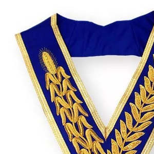 Collar de Regalia Masónica de Alta Calidad, Collar de Regalia de Masonería Bordado a Mano de Alta Calidad - Product Image 4