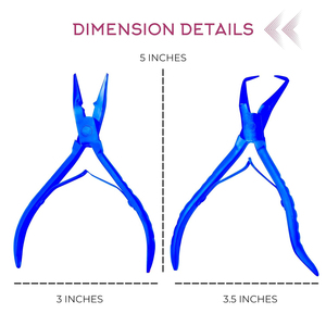 Kit de herramientas para extensiones de cabello de acero inoxidable, juego de herramientas para extensiones Microlink e Itip, accesorios de salón de belleza de Color azul - Product Image 3