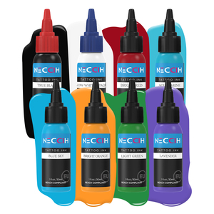 Pigmenti Organici NECCIH 14 Colori Base, Inchiostro Professionale a Lunga Durata per Tatuaggi, Colore Nero Triplo - Product Image 2