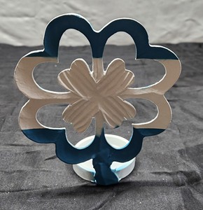 Bougeoirs chauffe-plat en aluminium blanc uni pour la décoration de Noël à la maison - Product Image 1