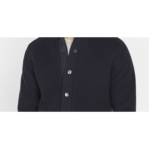 Cardigan da Uomo Buffalo David Bitton Taglia X-Large, Giacca Invernale Blu a Coste con Cappuccio, Decorazione con Bottoni e Cerniera con Scritta - Product Image 3
