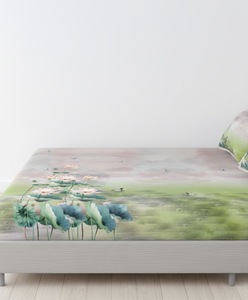 Draps de lit pliables portables en coton peigné 100% solide, couture durable et douce, linge de lit 3 pièces, ensemble de literie 600TC - Product Image 3