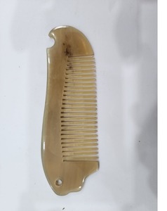 Beautiful Designer Hair Comb Mini Vintage Handmade Bridal Feather Hair Comb with Natural Horn Elegant Indian Pocket Size - Product Image 5