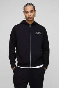 Ensemble de survêtement pour homme Activewear Bleu clair Coupe régulière LOGO personnalisé Veste Harrington et pantalon de jogging en tissu Scoba collé Vêtements d'entraînement Vestes - Product Image 5