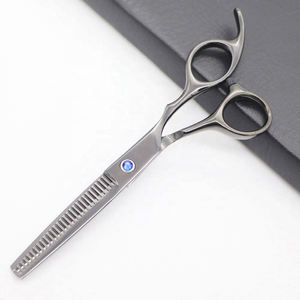 Ciseaux de coupe de cheveux de coiffeur professionnel 3 pièces ciseaux à lame droite en acier inoxydable pour amincir les ciseaux à cheveux à pointe émoussée - Product Image 6