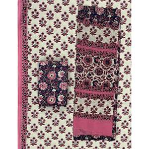 Unstitched Mulmul Dupatta Shekhawati <b>Block</b> <b>Printed</b> Pakistani Dress Includes Salwar Kameez Choli Lehenga Choli Suit - Product Image 1