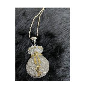 Colgante de bolsa de dólar con diamantes naturales más vendido, pieza de joyería elegante para entusiastas de la moda y amantes de los accesorios de lujo - Product Image 3