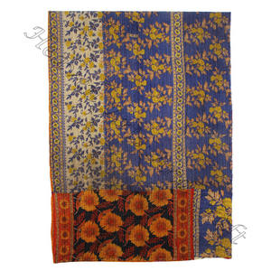 ผ้านวม Kantha gudari Kantha ผ้าห่มผ้าฝ้ายพิมพ์ลายอินเดียทำด้วยมือจากผู้ผลิตทองขายส่ง GD1048 - Product Image 6