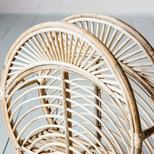 Porte-revues en rotin écologique fait à la main en osier porte-journaux organisateur de stockage décoratif pour salon bureau - Product Image 3