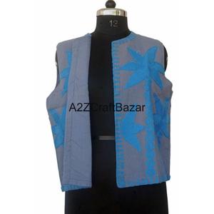 Veste bomber en coton brodée Suzani pour femmes, tissée et imprimée, coupe classique, manteau d'hiver élégant pour les occasions spéciales, avec un motif floral - Product Image 4
