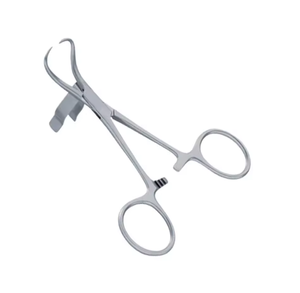 Pinces à serviettes en acier inoxydable allemand Backhaus Pinces chirurgicales droites incurvées 13.5 "avec pince pour tube de câble - Product Image 2