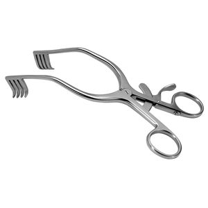 Écarteur cérébelleux Adson Écarteur chirurgical 7 pouces 4x4 à griffes émoussées avec bras coudé de 23.5mm de profondeur Outil en acier inoxydable - Product Image 2