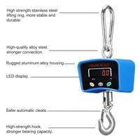 Báscula de peso de grúa BT colgante Mini portátil Digital de 1000kg de la batería