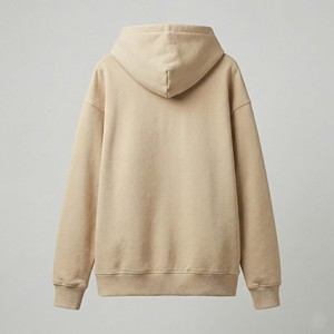Sudadera con Capucha Extra Grande para Mujer, Color Beige, Felpa de Algodón Grueso, Bordado 3D, Lisa, Personalizable con Logotipo - Product Image 5