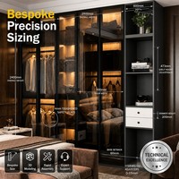 Joysource - Sistema de Armario Modular de Lujo Personalizado, Armario de Madera de Alta Gama con Iluminación LED