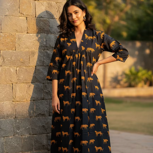 Vestidos Casuales de Verano para Mujer, Manga Larga, Estampado de Lunares, Color Sólido, Transpirable, con Cintura Natural - Product Image 1