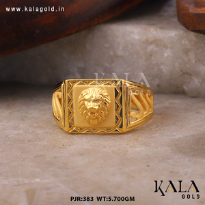 Anillo fino de oro de 22 quilates audaz y masculino para Hombres estilo simbólico y real para fiesta de boda o aniversario - Product Image 2