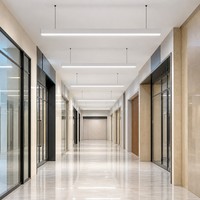 Luminaire linéaire LED suspendu en aluminium pour couloir commercial, 1200 mm, 6000K, dimmable, lampe de plafond pour couloir