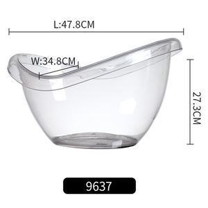 ถังน้ำแข็งพลาสติก12L ใสทันสมัยพร้อมที่คีบน้ำหนักเบาตู้แช่ไวน์ความจุขนาดใหญ่ออกแบบได้ตามต้องการสำหรับงานเลี้ยงงานแต่งงานสำหรับเบียร์ - Product Image 2