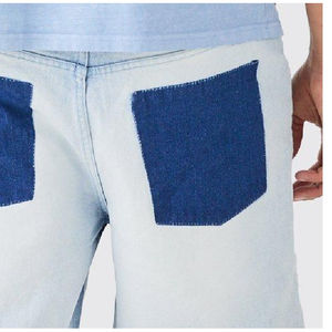 Shorts en jean vintage amples pour hommes, style décontracté, écologiques, prix bas, OEM personnalisé - Product Image 5