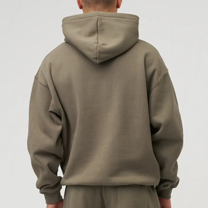 Sudadera con Capucha Extra Grande para Hombre de Alta Calidad, Sudadera con Estampado de Tendencia Invernal, Corte Regular, Talla Grande, Técnicas de Teñido Liso, con Capucha y Bordado - Product Image 4