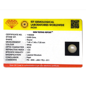 สร้อยคอมุกบาร็อคธรรมชาติ (3 กะรัต)-สีขาวและสีชมพู - Product Image 3