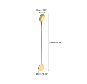 Cuillère de bar en laiton pour cuillère shaker à cocktail pour taille personnalisée et accessoires de bar et de vin en acier poli - Product Image 3
