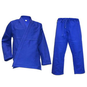 Kimono de Jiu-Jitsu BJJ personnalisé, uniforme de karaté blanc et bleu unisexe, haute qualité, entraînement d'arts martiaux - Product Image 1
