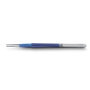 Microfórceps con revestimiento de titanio azul de 175mm, fórceps rectos de acero inoxidable de 6,78 pulgadas, herramienta Manual descortezada - Product Image 5