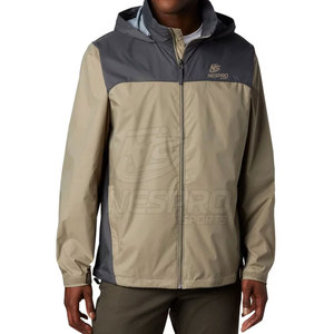 เสื้อกันลมสำหรับผู้ชายมีฮู้ดระบายอากาศได้ดีมีโลโก้ด้านหน้าสำหรับฤดูหนาวลำลองเป็นมิตรกับสิ่งแวดล้อมแห้งเร็วราคาสมเหตุสมผล - Product Image 1