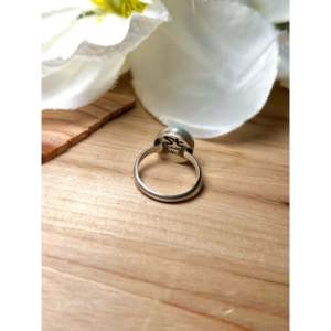 Navajo Handmade Golden Hill Turquoise Sterling <b>Silver</b> <b>Ring</b> <b>Statement</b> Piece Oval Cut Natural Stone Size 7.5 Rhodium Everyday Wear - Product Image 4
