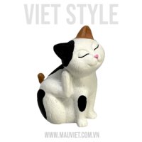 Figur Kucing Calico Berkualitas Tinggi dari Resin Poli, Buatan Tangan, Gaya Artifisial, Dekorasi Rumah, Suvenir, Hadiah, Warna Dapat Disesuaikan VIETSTYLE