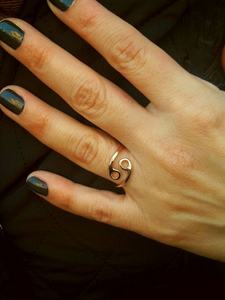 Bague Horoscope du Cancer en Argent Sterling 925 Plaqué Or 14 carats, Bijou Astrologique Minimaliste avec Bande Ajustable - Product Image 2