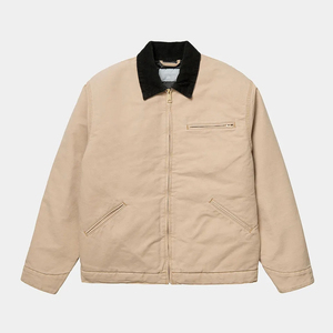 OEM Custom logo Canvas Zip <b>Worker</b> <b>Jacket</b> CustomMade Canvas Corduroy Neck Men Work <b>Jacket</b> for Men - Product Image 3