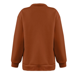 Personalized Women's Half Zip Casual Sweatshirts Warm Winter 100% Cotton Stand Collar with Front Logo Position - Product Image 4