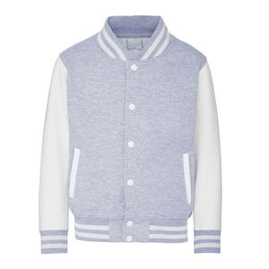 Chaqueta universitaria de Letterman frontal con soporte de invierno y mangas de Nailon/algodón bordadas de alta calidad de fabricante personalizado - Product Image 1