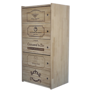 Portabottiglie moderno a 5 cassetti con Design scorrevole esteticamente funzionale per 40 bottiglie - Product Image 1