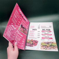 Menu de restaurant imprimé sur mesure, impression numérique, cartes en PVC, imperméables, couleurs et formes personnalisées, certifiées ROHS