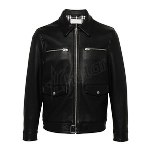 Veste en cuir python imprimé serpent de luxe personnalisée veste de moto polaire de style vintage pour l'hiver tissage non tissé tanné - Product Image 5
