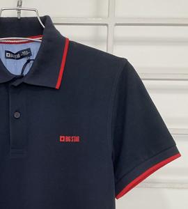 เสื้อโปโลติดกระดุมแขนสั้นสำหรับผู้ชาย, เสื้อโปโลเข้ารูปปกติสวมใส่สบายเนื้อผ้าฝ้าย100% - Product Image 4